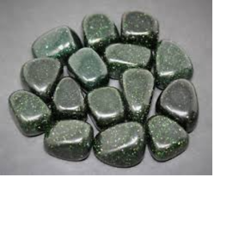 Green Goldstone Tumbled and Polishd Stones