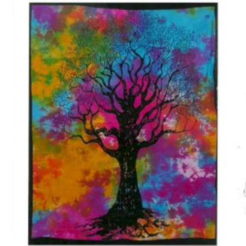 Tie Dye Tree of Strength wall hanging