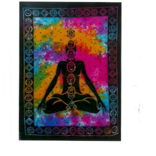 Tie Dye Chakra Buddha wall hanging