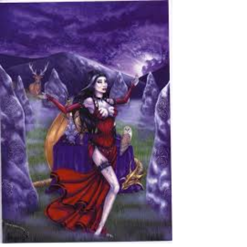 Gothic Moon Blank Greeting Card - Enchantress Gothic Moon Blank Greeting Card - Enchantress