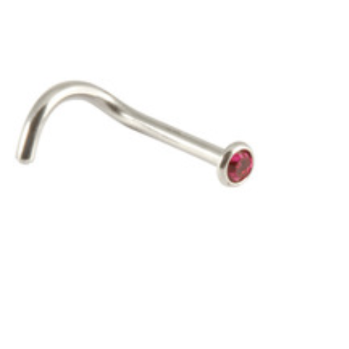 Fuscia Nose Stud 1.2mm