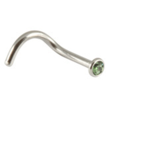 Peridot Nose Stud 1.2mm