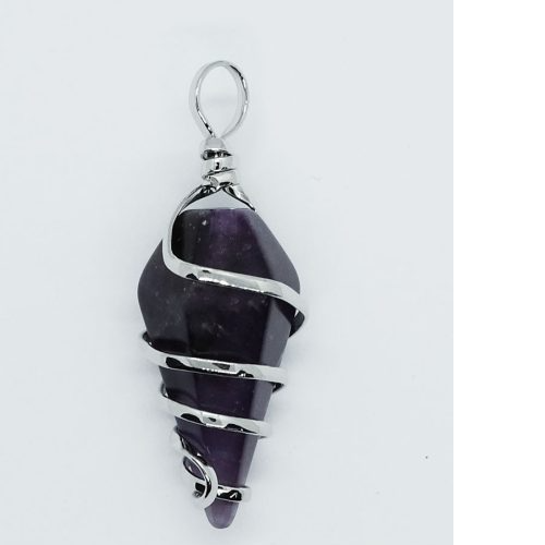 Amethyst Wired Cone Pendant