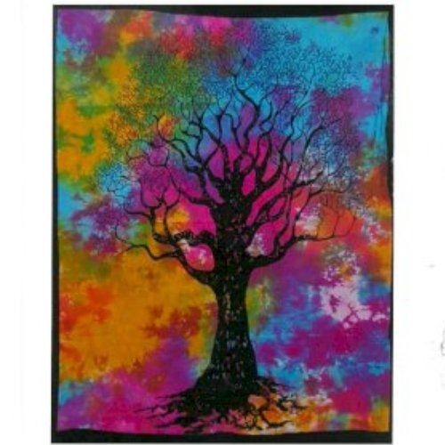 Tie Dye Tree of Strength wall hanging