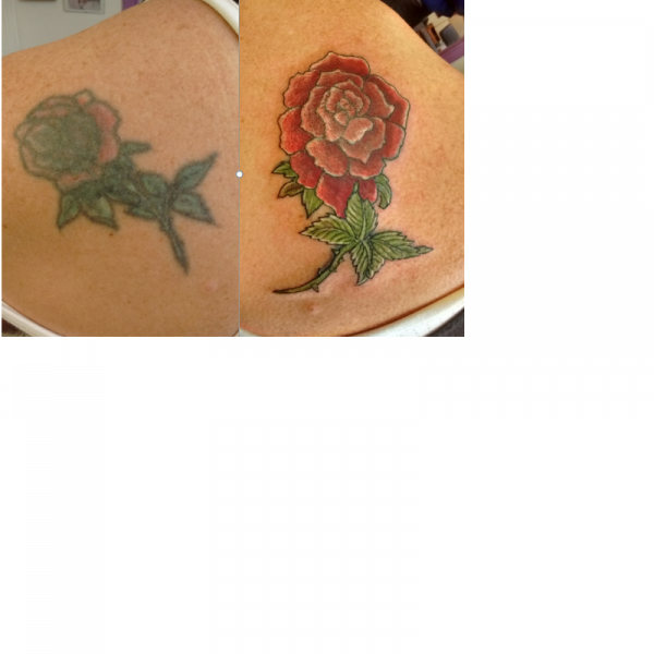 Hilly Rose rework befroe and after